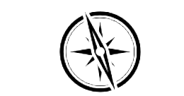 Schwarz-Weiß Kompass
