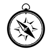 Logo der Website - Schwarz-Weiß Kompass